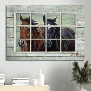 Jesus Landscape Poster Home Decor Gift - Stunning Black Horse Watercolor Art for Christian Home Decor
