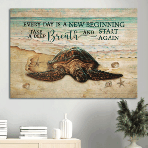 Religious Christian Home Decor: Jesus Landscape & Beach Painting Poster Gift