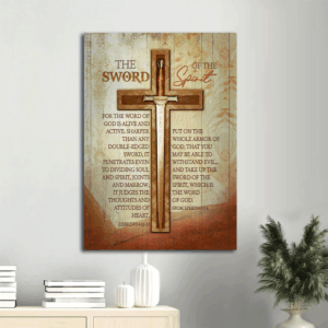 Jesus Portrait Poster Home Decor Gift - Cross Bible Verses Word of God - Perfect Gift for Christians