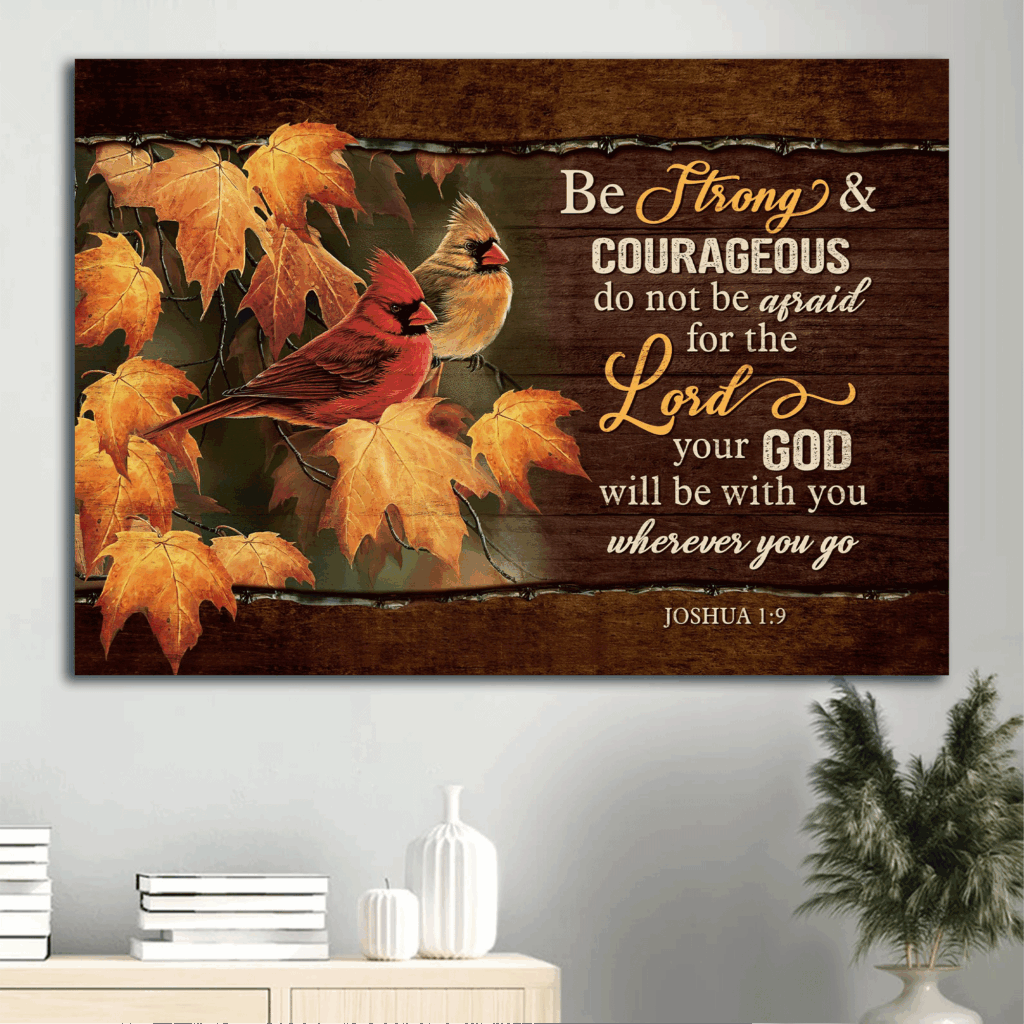 Jesus Landscape Poster Home Decor Gift – Stunning Cardinal Painting for Christian Home Decor – Be Strong and Courageous Autumn Season Gift Jesus Landscape Poster Home Decor Gift – Stunning Cardinal Painting for Christian Home Decor – Be Strong and Courageous Autumn Season Gift