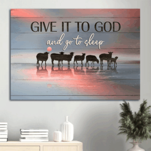 Jesus Landscape Poster - Lamb of God Religious Art Decor Gift