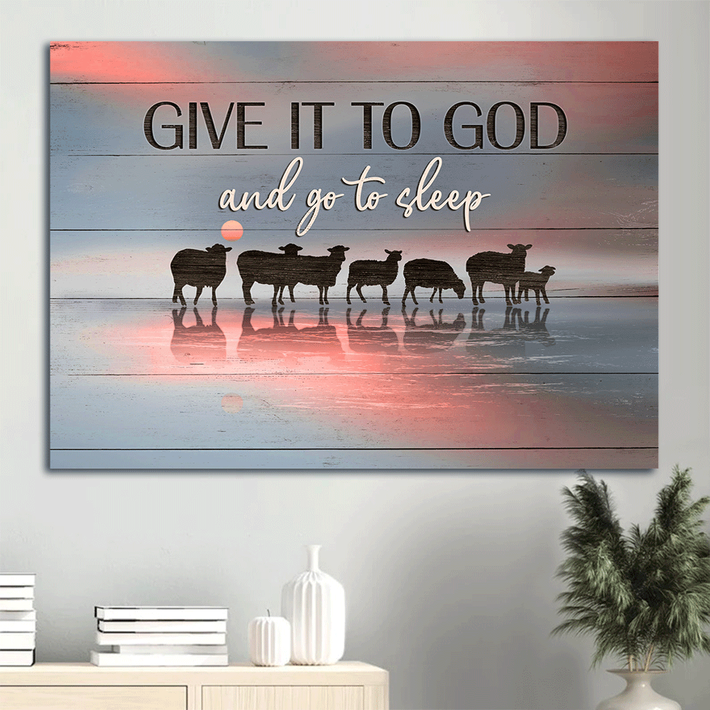 Jesus Landscape Poster – Lamb of God Religious Art Decor Gift Jesus Landscape Poster – Lamb of God Religious Art Decor Gift