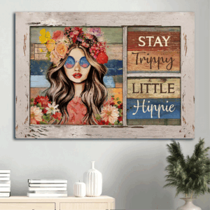 Jesus Landscape Poster: Beautiful Girl Flower Crown  Poster Home Decor Gift Home Decor - Gift for Christian Hippie