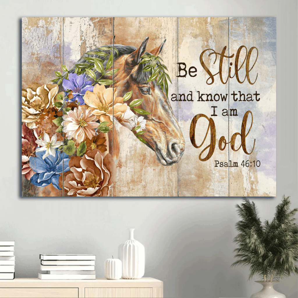 Jesus Landscape Poster Home Decor Gift – Flowers Cape Jasmine Brown Horse Poster Home Decor Gift – Christian Gift – Be Still and Know I Am God Jesus Landscape Poster Home Decor Gift – Flowers Cape Jasmine Brown Horse Poster Home Decor Gift – Christian Gift – Be Still and Know I Am God