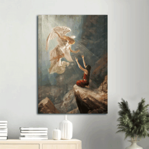 Jesus & Angel Portrait Poster - Beautiful Christian Home Decor Gift - Path to Heaven