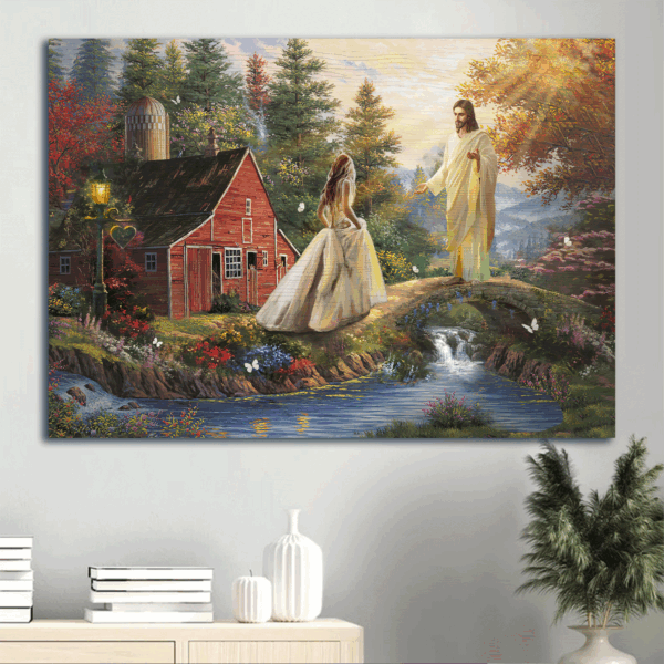 Jesus Landscape Poster Home Decor Gift – Stunning Scenery with Christian Theme