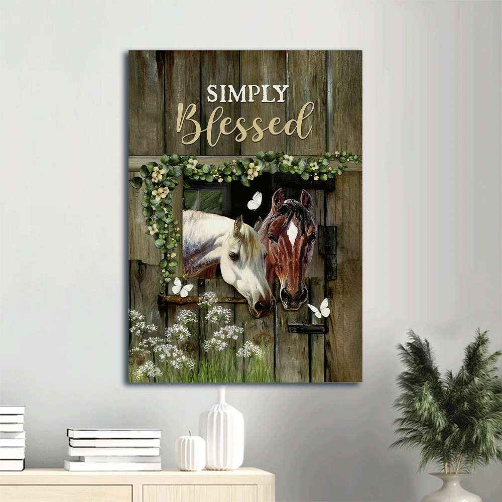 Jesus Portrait Poster: Horse & Butterfly Home Decor Gift for Christian – Simply Blessed Jesus Portrait Poster: Horse & Butterfly Home Decor Gift for Christian – Simply Blessed