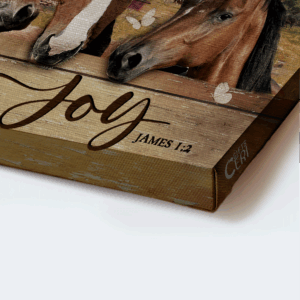 Jesus Landscape Poster: Beautiful Horse & Farm Drawing Red House Poster Home Decor Gift - Gift for Christian Home Decor - Today I Choose Joy 1