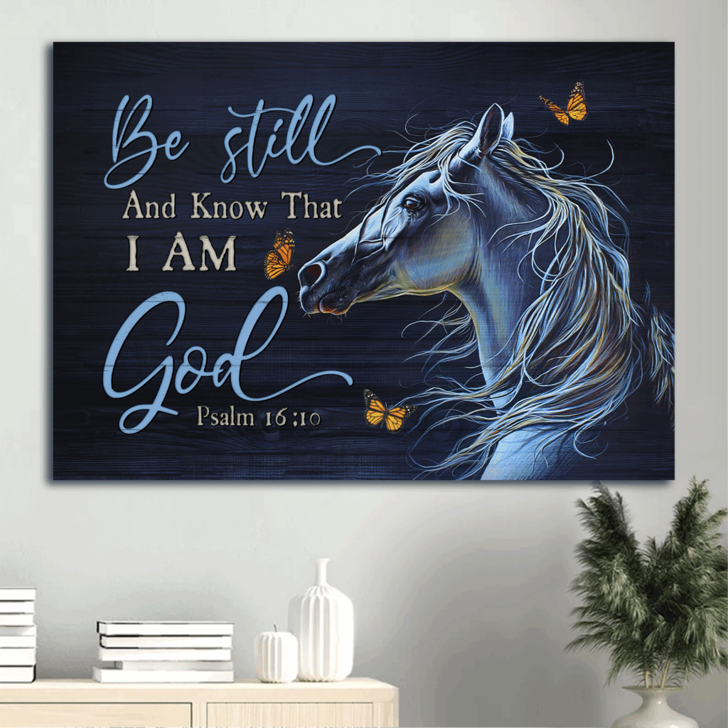 Jesus Landscape Poster Home Decor Gift: Beautiful Horse & Butterfly Poster Home Decor Gift for Christian – Be Still & Know God Jesus Landscape Poster Home Decor Gift: Beautiful Horse & Butterfly Poster Home Decor Gift for Christian – Be Still & Know God