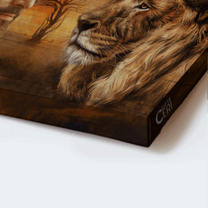 Beautiful Jesus and Lion of Judah Landscape Poster - Christian Home Decor Gift 1