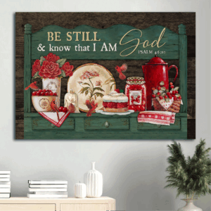 Jesus Landscape Poster: Stunning Christian Home Decor Gift - Be Still and Know that I am God