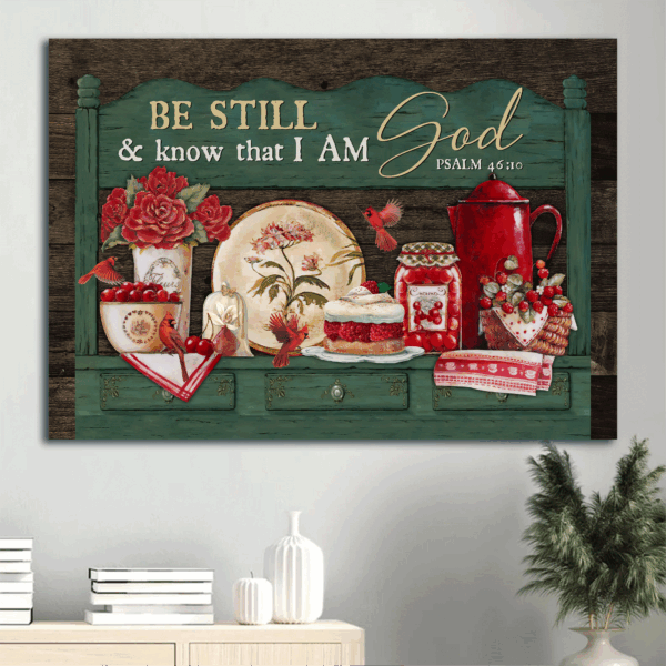 Jesus Landscape Poster: Stunning Christian Home Decor Gift – Be Still and Know that I am God