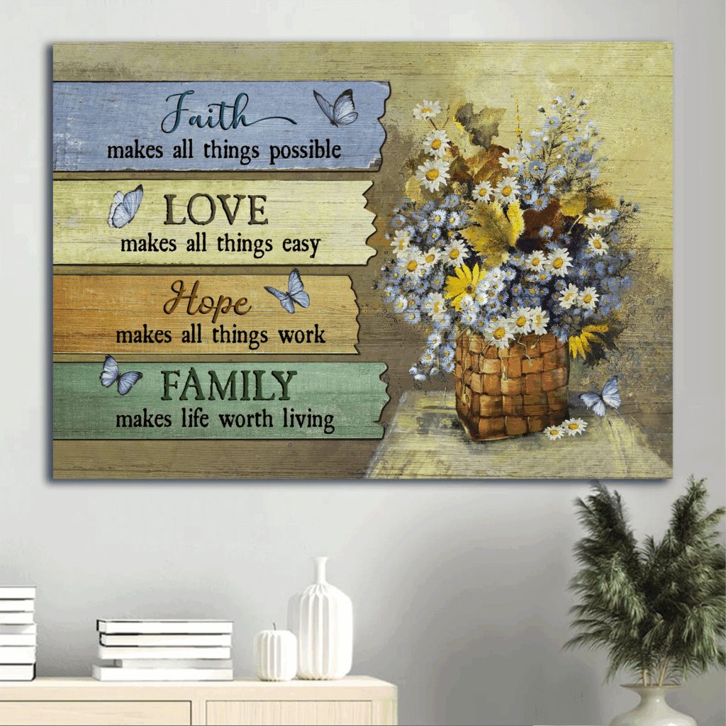 Faith-Inspired Jesus Landscape Poster: Daisy Flower & Blue Butterfly Poster Home Decor Gift – Perfect Home Decor Gift for Christians Faith-Inspired Jesus Landscape Poster: Daisy Flower & Blue Butterfly Poster Home Decor Gift – Perfect Home Decor Gift for Christians