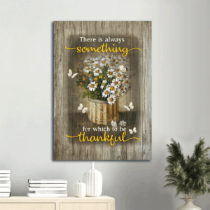Jesus Portrait Poster Home Decor Gift - Daisy Drawing & White Butterfly  Poster Home Decor Gift - Perfect Christian Gift