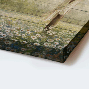 Christian Landscape Poster Gift: Jesus Daisy Field Poster Home Decor Gift with Wooden Cross and Farm Scene - My Chains Are Gone 1