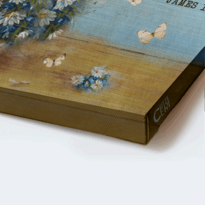 Christian Home Decor: Jesus Landscape Poster with Bible Verse - Daisy Butterfly Gift of Joy 1