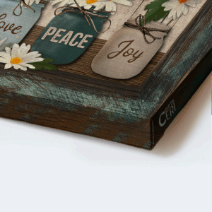 Christian Home Decor Gift: Jesus Landscape Poster with Daisy Flower Mason Jar and Blue Butterfly - Today I Choose 1