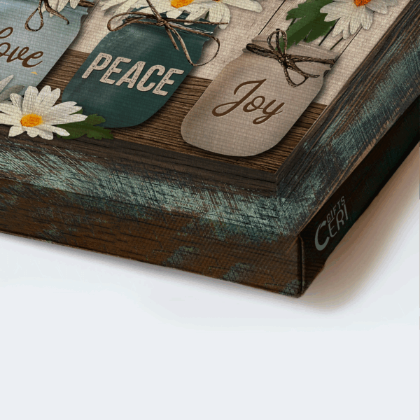 Christian Home Decor Gift: Jesus Landscape Poster with Daisy Flower Mason Jar and Blue Butterfly – Today I Choose