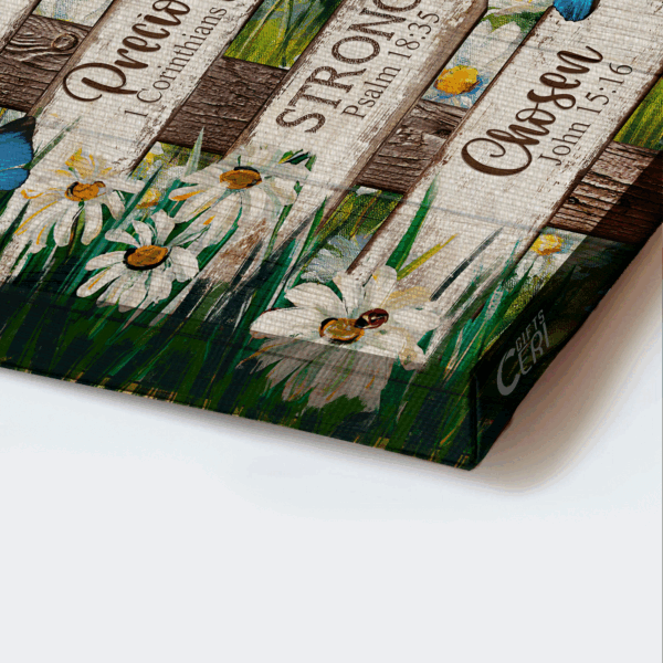 Christian Home Decor: Jesus Landscape Poster with Daisy Garden and Butterfly  Poster Home Decor Gift – Gift for Christians