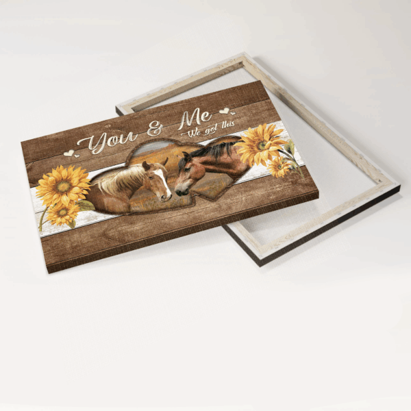 Christian Home Decor Gift: Jesus Landscape Poster with Dream Horse Drawing and Sunflower Painting  Poster Home Decor Gift