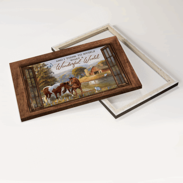 Jesus Landscape Poster: Dream Horse & Beautiful River  Poster Home Decor Gift – Christian Home Decor Gift