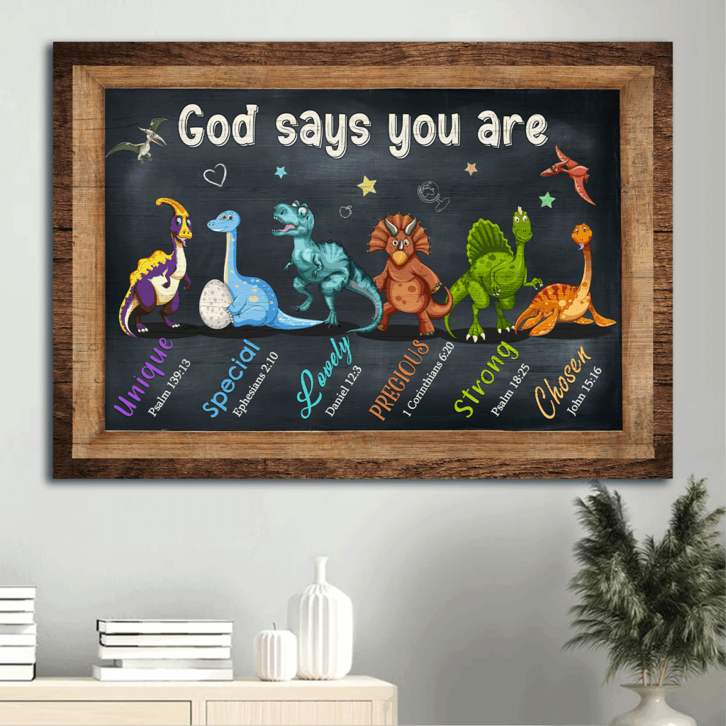 Christian Home Decor Gift: Jesus Landscape Poster with Dinosaur & Little Star Poster Home Decor Gift Christian Home Decor Gift: Jesus Landscape Poster with Dinosaur & Little Star Poster Home Decor Gift