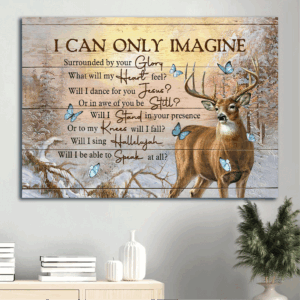 Jesus Landscape Poster: Winter Forest Deer  Poster Home Decor Gift - Christian Home Decor Gift - I Can Only Imagine