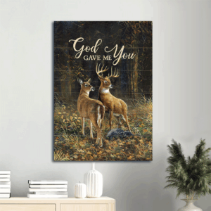 Jesus Portrait Poster Home Decor Gift - Deer Painting Into the Forest  Poster Home Decor Gift - Gift for Christian - God Gave Me You