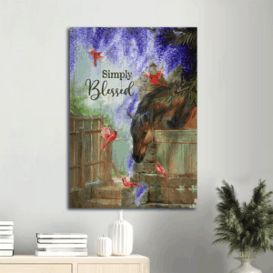Jesus Portrait Poster Home Decor Gift - Dream Horse Wisteria Flower Red Cardinal  Poster Home Decor Gift - Simply Blessed Christian Gift