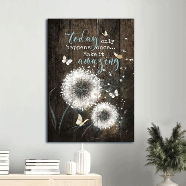 Jesus Portrait Poster Home Decor Gift – Dandelion & White Butterfly  Poster Home Decor Gift for Christian – Limited Time Offer!