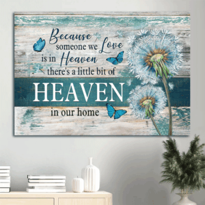 Jesus Landscape Poster Home Decor Gift - Dandelion Butterfly Christian Heaven Memorial Art