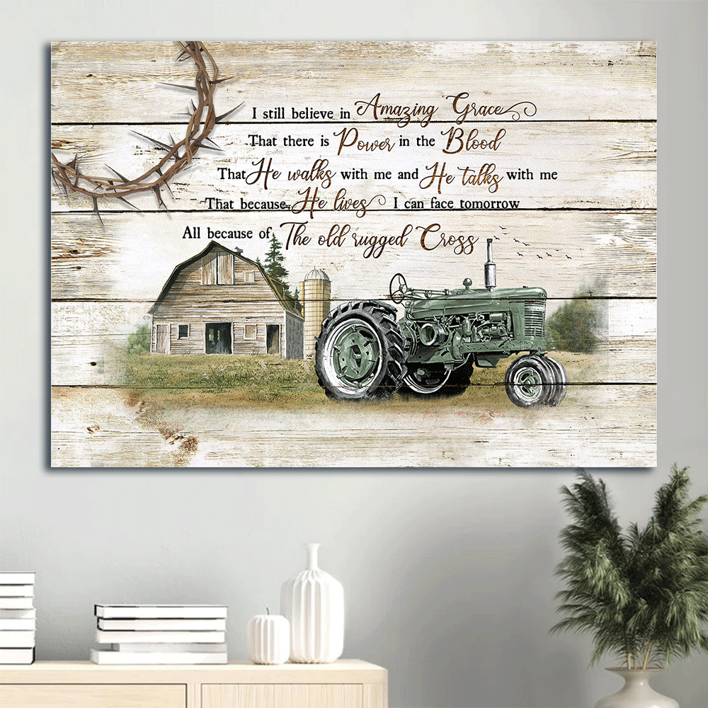 Jesus Landscape Poster Home Decor Gift – Farm Tractor Cross Poster Home Decor Gift – Christian Wall Art Jesus Landscape Poster Home Decor Gift – Farm Tractor Cross Poster Home Decor Gift – Christian Wall Art