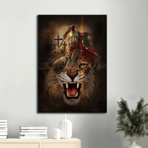 Jesus Portrait Poster: Warrior of God Lion of Judah  Poster Home Decor Gift - Christian Home Decor Gift