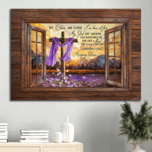 Jesus Landscape Poster Home Decor Gift - Purple Flower Field Meadow  Poster Home Decor Gift Wall Art for Christian
