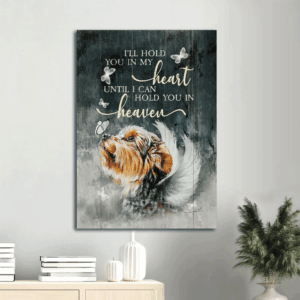 Yorkshire Terrier Dog Portrait Poster - Angel Wings Crystal Butterfly Jesus - Home Decor Gift for Dog Lovers and Christians