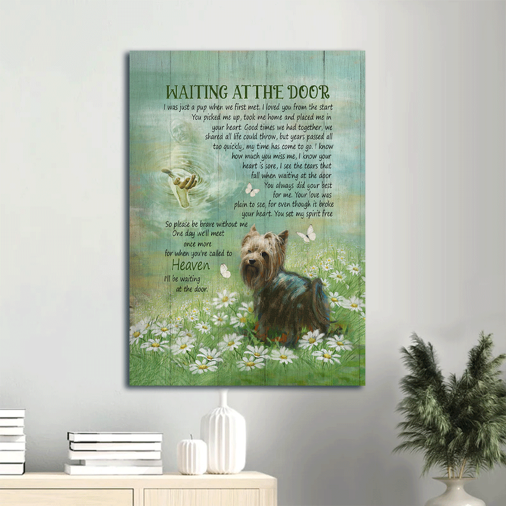 Yorkshire Terrier Dog Portrait Poster – Jesus Christ Daisy Field Home Decor Gift – Perfect Gift for Dog Lovers – Waiting at the Door Yorkshire Terrier Dog Portrait Poster – Jesus Christ Daisy Field Home Decor Gift – Perfect Gift for Dog Lovers – Waiting at the Door