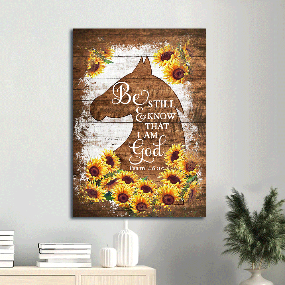 Christian Home Decor Gift – Jesus Portrait Poster with Sunflower Painting – Be Still And Know That I Am God Christian Home Decor Gift – Jesus Portrait Poster with Sunflower Painting – Be Still And Know That I Am God
