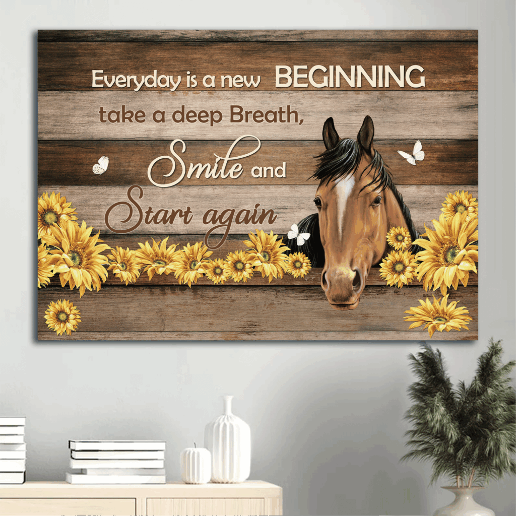 Jesus Landscape Poster Home Decor Gift – Horse Butterfly Sunflower – Gift For Christian – New Beginning Art Jesus Landscape Poster Home Decor Gift – Horse Butterfly Sunflower – Gift For Christian – New Beginning Art