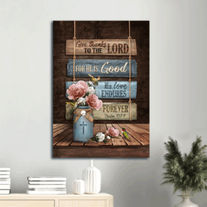 Jesus Portrait Poster- Garden Roses & Hummingbird  Poster Home Decor Gift- Christian Gift Wall Art