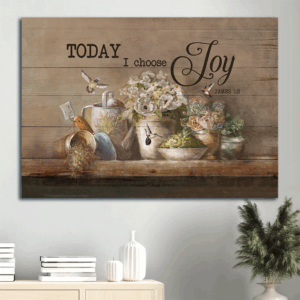Christian Home Decor Gift: Jesus Landscape Poster with Hummingbirds & Joy  Poster Home Decor Gift