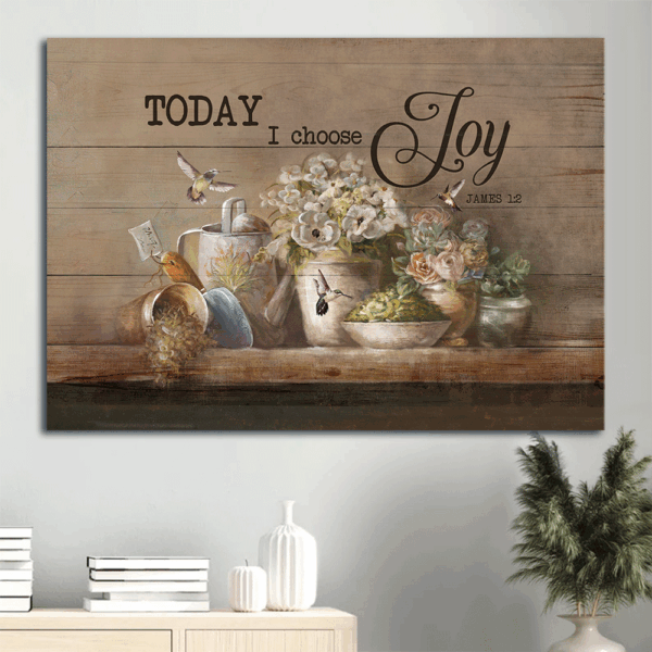 Christian Home Decor Gift: Jesus Landscape Poster with Hummingbirds & Joy  Poster Home Decor Gift