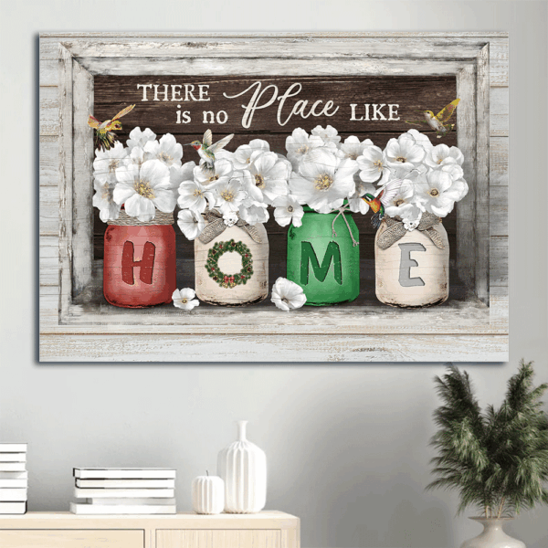 Jesus Landscape Poster: Colorful Hummingbird  Poster Home Decor Gift Home Decor Gift for Christians – No Place Like Home Wall Art