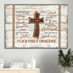 Christian Home Decor Gift: Jesus Landscape Wooden Cross & I Can Only Imagine Poster