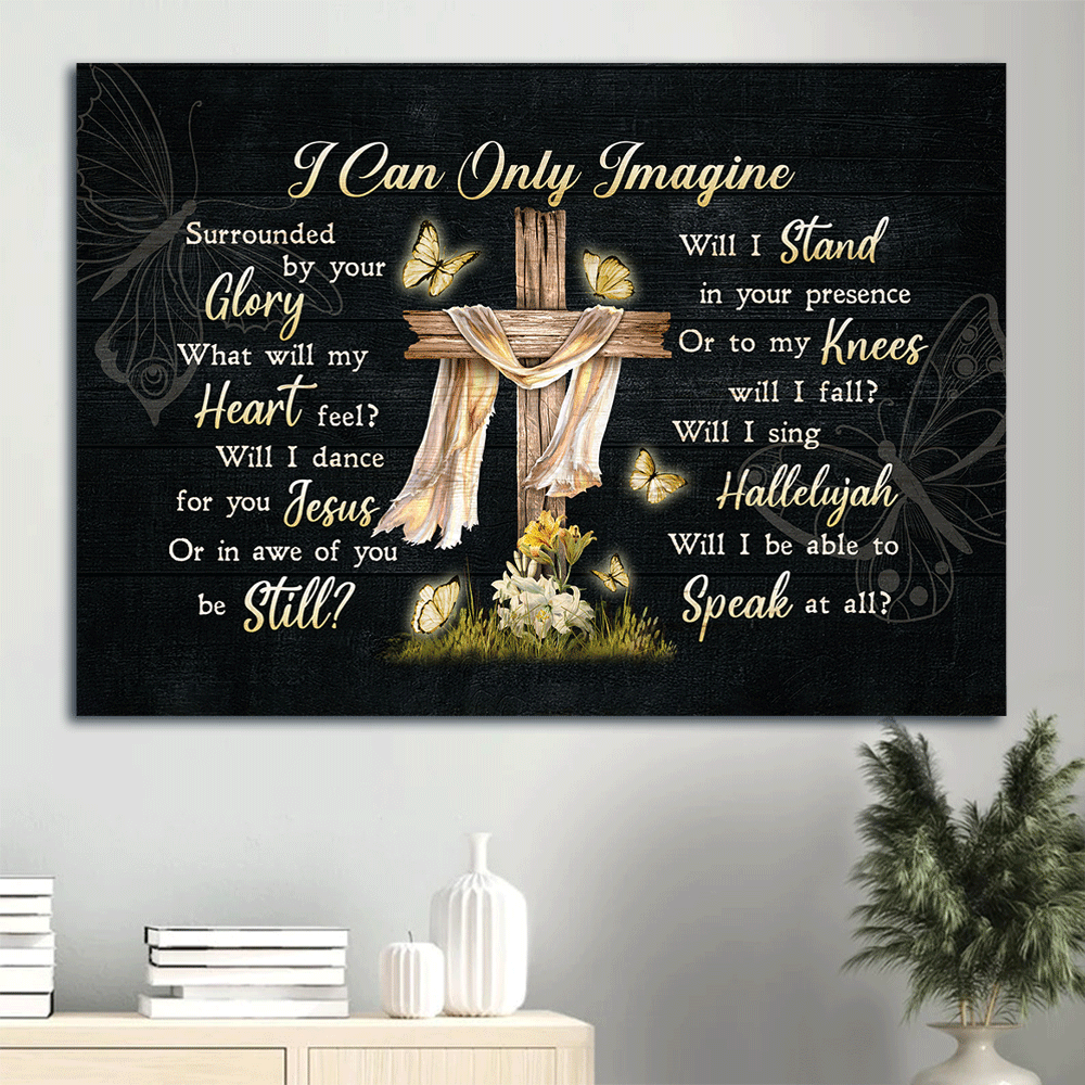 Religious Landscape Poster Set – Wooden Cross & Glowing Butterfly Decor – Gift for Christians – I Can Only Imagine Religious Landscape Poster Set – Wooden Cross & Glowing Butterfly Decor – Gift for Christians – I Can Only Imagine