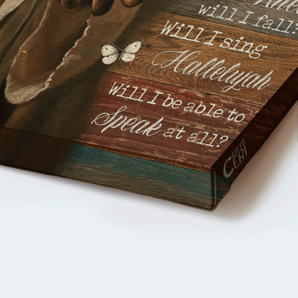 Jesus Landscape Poster Home Decor Gift – Christian Wall Art with Hands Daisy Butterfly – I Can Only Imagine