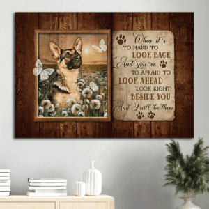 German Shepherd Landscape Poster & Jesus Christian Wall Art Gift Set