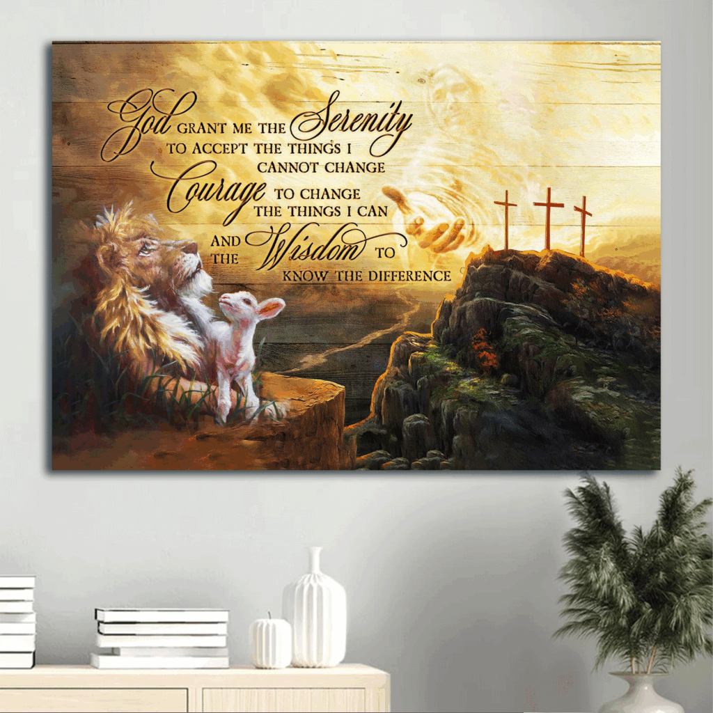 Jesus Hand & Lion Painting Landscape Poster – Perfect Christian Gift for Home Decor Jesus Hand & Lion Painting Landscape Poster – Perfect Christian Gift for Home Decor