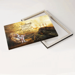 Jesus Hand & Lion Painting Landscape Poster - Perfect Christian Gift for Home Decor 1