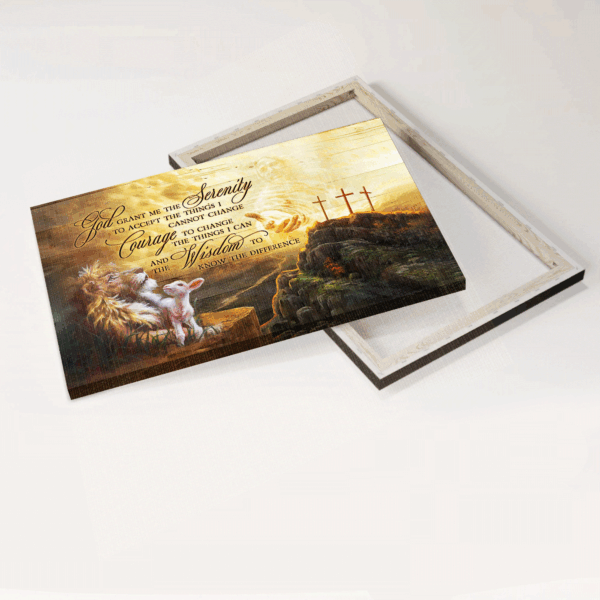 Jesus Hand & Lion Painting Landscape Poster – Perfect Christian Gift for Home Decor