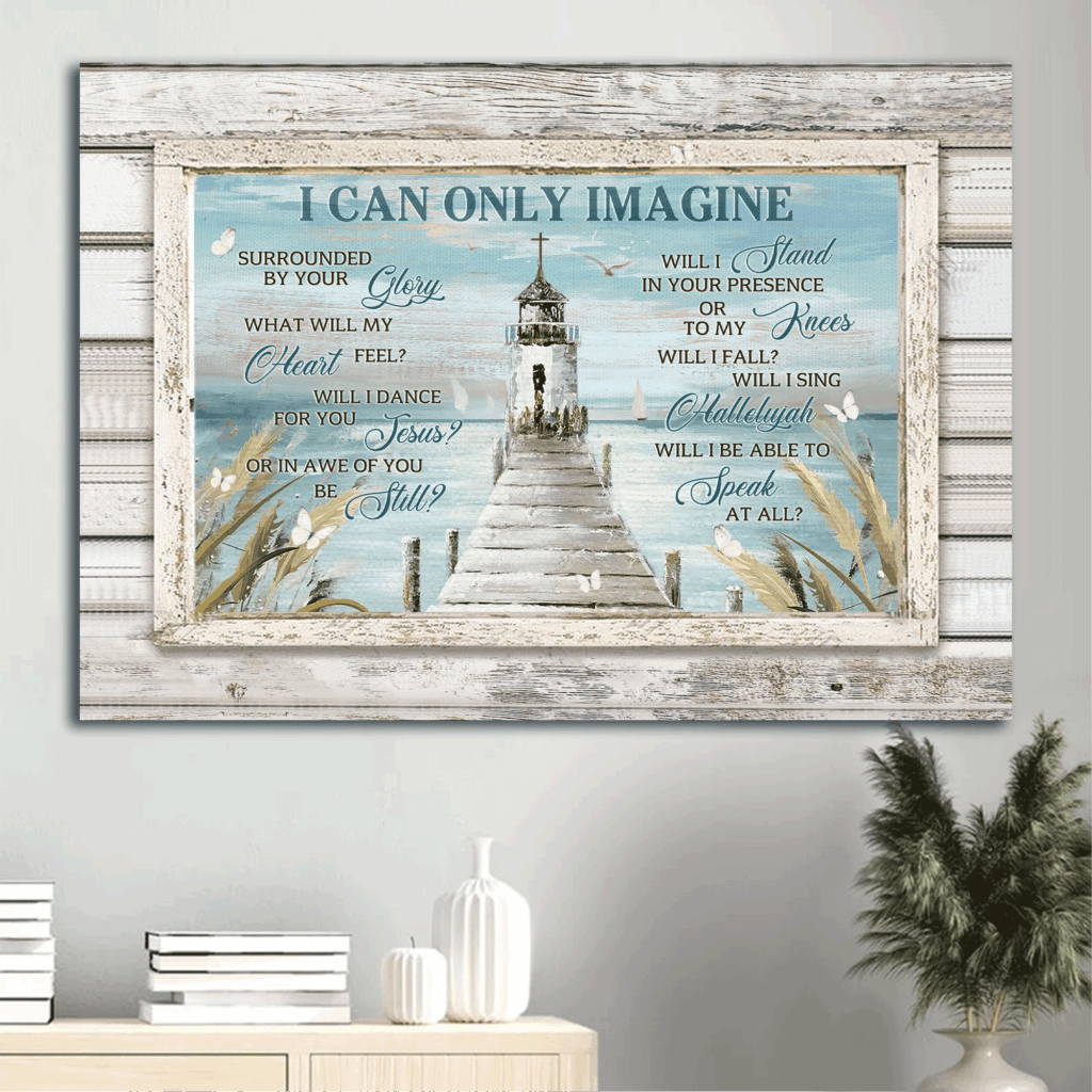 Jesus Landscape & Church Painting Poster – Sea Artwork Home Decor Gift for Christian – I Can Only Imagine Jesus Landscape & Church Painting Poster – Sea Artwork Home Decor Gift for Christian – I Can Only Imagine